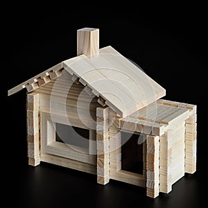 Toy wooden house