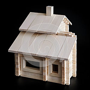 Toy wooden house