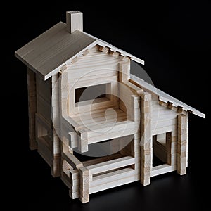 Toy wooden house