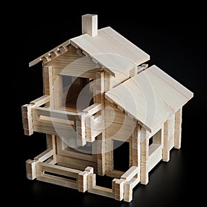 Toy wooden house