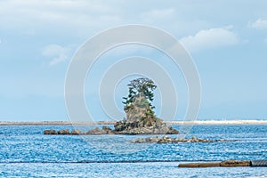 Toyama Bay is a bay located on the Amaharashi Coast,Onnaiwa Rock is a beauty spot of Amaharashi Coast.Japan