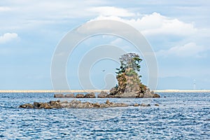 Toyama Bay is a bay located on the Amaharashi Coast,Onnaiwa Rock is a beauty spot of Amaharashi Coast.Japan