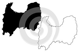 Toyama Prefecture map vector