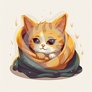 Toybob Kitten Snuggling in Warm Blanket