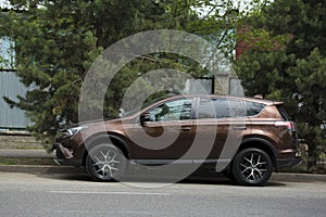 Toyota RAV-4 brown car.