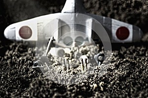 Toys airplane crash simulation