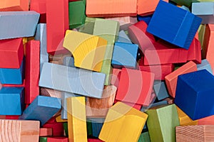 Toys blocks, multicolor wooden building brick