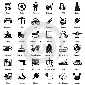 Toys icon set