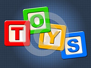 Toys Kids Blocks Means Youths Shopping And Child