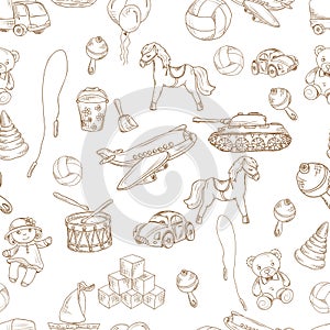 Toys seamless pattern