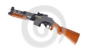 Toys - Side view Children assault rifle. Isolated