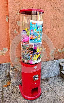 Toys vending machine, capitalism and shiny world photo