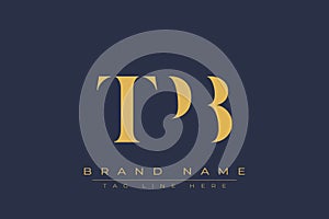 TPB abstract letter logo design