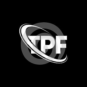 TPF logo. TPF letter. TPF letter logo design. Initials TPF logo linked with circle and uppercase monogram logo. TPF typography for