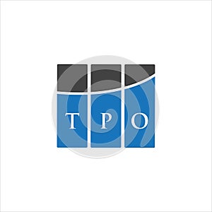 TPO letter logo design on white background. TPO creative initials letter logo concept. TPO letter design