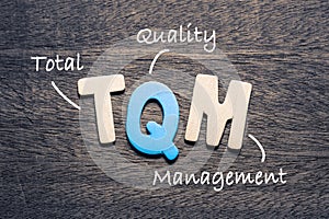 TQM Wood Letters Acronym