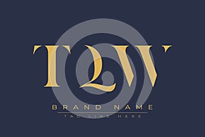 TQW abstract letter logo design