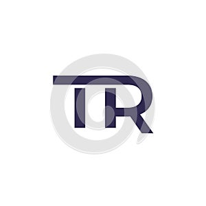 TR letters, vector monogram, logo design