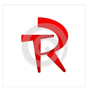 TR Red Initial Logo Templete Vector profesional product