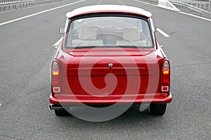 Trabant on a highway