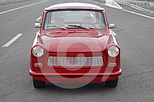 Trabant on a highway