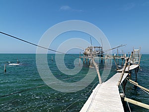 Trabocco at the Italian coast photo