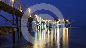 Trabucco in a blue background