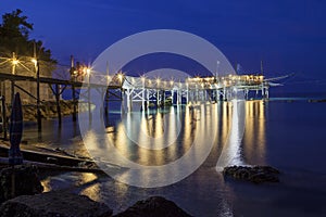 Trabucco in a blue background