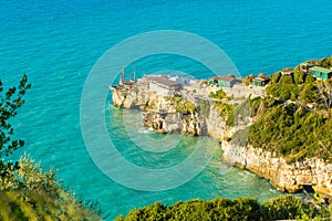 Trabucco of Monte Pucci in Peschici, Apulia, Italy.