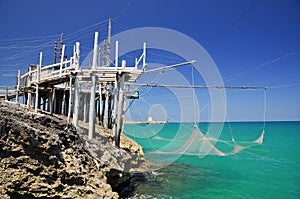 Trabucco, typical italian fishing machine