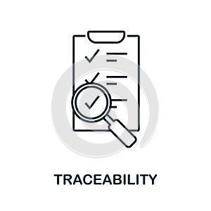 Traceability icon outline style. Thin line creative Traceability icon for logo, graphic design and more