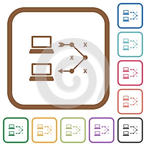 Traceroute remote computer simple icons