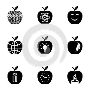 Tracing icons set, simple style