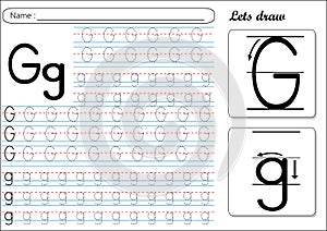 Tracing Worksheet -Gg