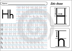 Tracing Worksheet -Hh