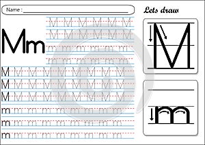 Tracing Worksheet -Mm