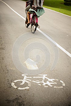 The track bike. And passing a bicycle