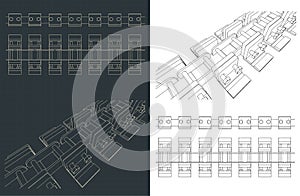 Track chain blueprints of tracked vehicles