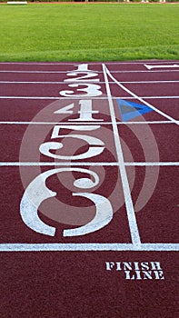 Track and field finish line