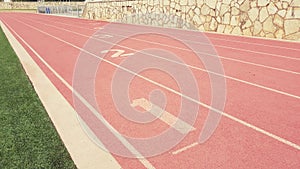 Track and field lanes