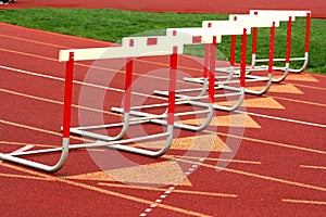 Track hurdles photo
