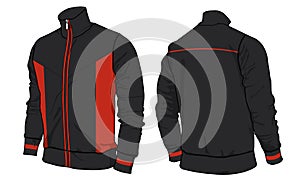 Track jacket varsity template design mockup vector