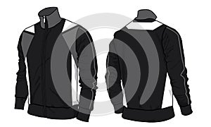 Track jacket varsity template design mockup vector