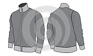 Track jacket varsity template design mockup vector