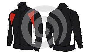 Track jacket varsity template design mockup vector