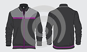 Track jacket varsity template design mockup vector