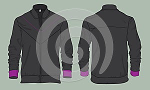 Track jacket varsity template design mockup vector