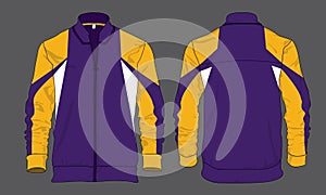 Track jacket varsity template design mockup vector