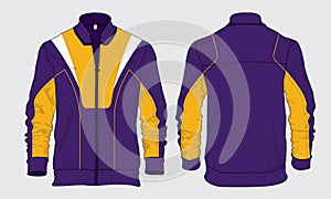 Track jacket varsity template design mockup vector