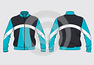 Track jacket varsity template design mockup vector